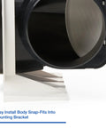 Efficient Soffit Vent For Exhaust Fans Up To 110 CFM With 4 Inch Ducting HVI Certified No Fuss Pre Soffit Install Kit detail view