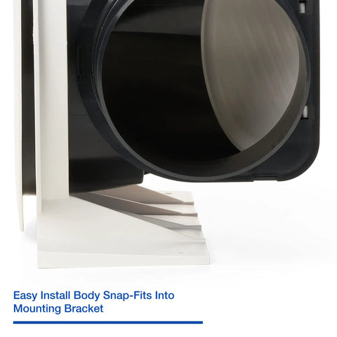 Efficient Soffit Vent For Exhaust Fans Up To 110 CFM With 4 Inch Ducting HVI Certified No Fuss Pre Soffit Install Kit detail view