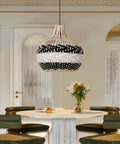 Rattan Pendant Light For Kitchen Island Handwoven Lampshade Hanging Light Fixture, Eco Friendly Wicker Chandelier, dining room setting
