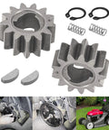 Two Pack Pinion Gear 13T 42661 VH7 000 Direct Replacement For Honda HRR216 And HRX217 Series Lawn Mowers with installation accessories