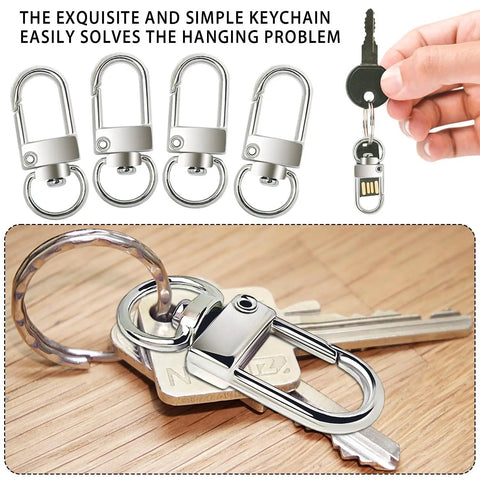 Heavy Duty Silver Lobster Claws And Swivel Snap Hooks With Key Rings Tough As Nails Zinc Alloy Quick Release Clips for keys and keychain.
