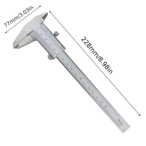Vernier Caliper 0-150mm Manual Micrometer, Smooth Sliding, Built To Last, Handy Pro Grade Precision Tool, with measurement dimensions