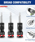 Three-Eighths To One-Fourth Inch Quick Release Impact Socket Adapter And Bit Holder For Ratchets Wrenches Drills And Drivers Built Tough From Durable CR-MO Steel
