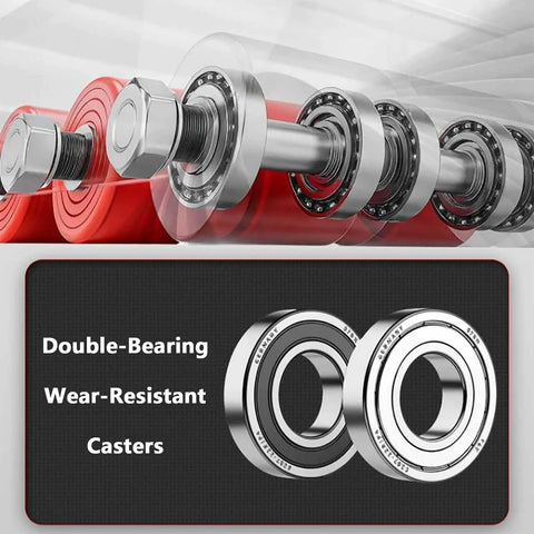 Double-bearing wear-resistant casters for Heavy Duty Machinery Mover Skates Dolly with 360 Degree Swivel Turntable.