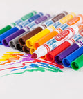 Ultimate Washable Broad Line Marker Haul 40 Pieces Assorted Brilliant Shades Kid Friendly Art Bundle on white paper.