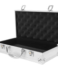 Built Tough Aluminum Alloy Work Crate With Cushion Grip Bail And Quick Release Cover For Grease Monkey Multi Layer Tool Sorting Or On The Road Health Supply Tote, open view showing textured foam interior.