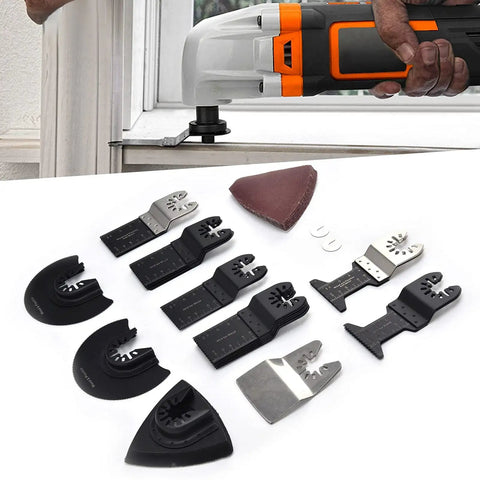 Workhorse Oscillating Saw Blades Kit for Multitool with high carbon steel blades and sandpaper for woodworking