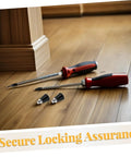 Heavy Duty 4 Pack Black Metal Spring Loaded Catch Pins With Reliable Locking Grip And Wear Resistant Surface Hardening for Industrial Assembly Mechanical Units And Electronic Jigs You Can Count On on wooden floor with screwdrivers.