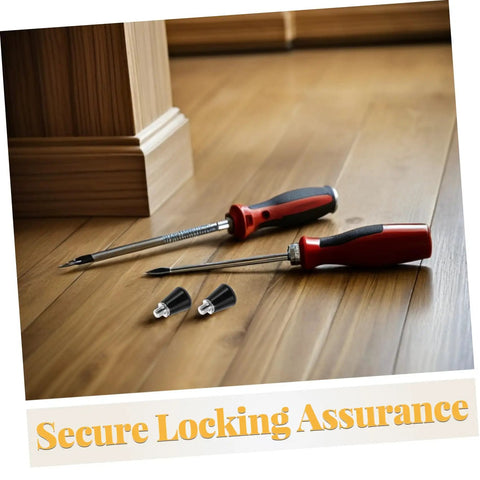 Heavy Duty 4 Pack Black Metal Spring Loaded Catch Pins With Reliable Locking Grip And Wear Resistant Surface Hardening for Industrial Assembly Mechanical Units And Electronic Jigs You Can Count On on wooden floor with screwdrivers.