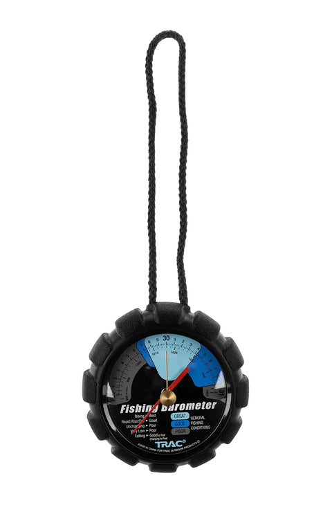 Fishing Barometer With Adjustable Pressure Change Indicator Reference Marker And Color Coded Dial For Easy Local Barometric Pressure Calibration To Boost Your Catch And Real Time Readouts For Prime Fishing hanging black dial barometer