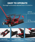Beefy Hydraulic Motorcycle Lift Jack With 1500 Lb Capacity For Dirt Bikes And ATVs, Adjustable Lift, Non Slip Platform, Red