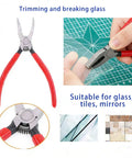 Pro Grade Glass Cutting Tool Set Kit With Nipper, Running Plier, Breaking Plier, Oil Feed Cutter, Replacement Blades, for stained glass.