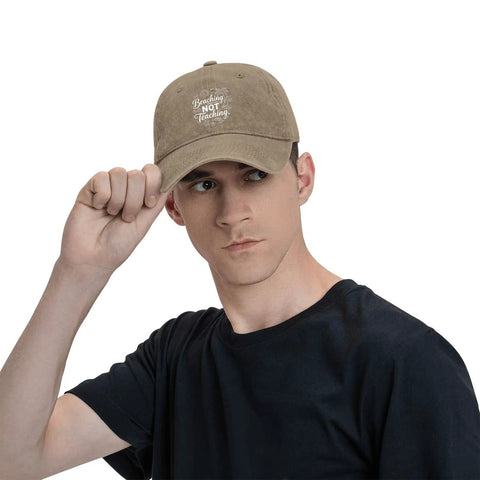Person wearing a Breathable Mens Baseball Hat Lightweight Soft Comfort Fit Cap For Running Hiking Cycling And Walking With Quick Dry Mesh Crown