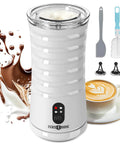 4 In 1 Milk Frother With Temperature Control For Hot Or Cold Foam Barista Grade Foam No Fuss Auto Shut Off And Scraper