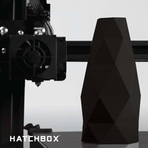 3D printed vase using Black 1.75mm PLA 3D Printer Filament, 1 Kg Spool With Dimensional Accuracy Plus Or Minus 0.03 Mm on a printer.