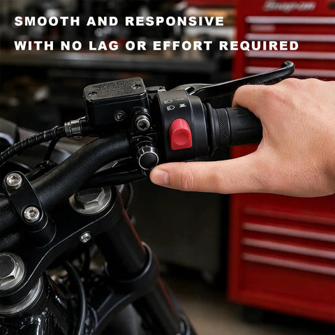 Hand pressing Heavy Duty 7/8 Inch Motorcycle Handlebar Switch For Dirt Bikes Slick Aluminum Engine Start Button.