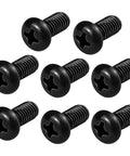 Black Zinc Coated M5 0.8 x 10mm Stainless Steel Phillips Pan Head License Plate Screws Eight Pack Anti Rust For Front And Rear Plates On Model 3 Model Y BMW 3 Series 5 Series And More