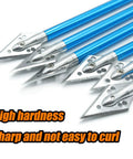 Close-up of 6.3 Inch Mini Crossbow Bolts With Bright Colors And Replaceable Tips, Sharp Stainless Blade, aluminum shafts.