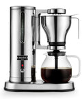 Fast Brew Electric Drip Coffee Maker With Automatic Drip Stop Glass Carafe And Stainless Steel Build Delivers Full Pot In Under Six Minutes For Superior Home Barista Level Flavor And SCA Certified Consistency showing stainless steel and glass carafe