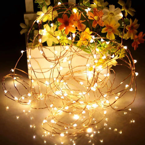 1 Pack Battery Powered Copper Wire Starry Fairy Lights With 50 LEDs And 16ft Of Warm White Glow For Cozy Bedroom Decor
