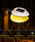 Solar Fence Lights Outdoor Waterproof 8 Pack Stainless Steel 30 LED Railing Post Lights Weatherproof White Lighting