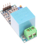 Dead Simple Precision Voltage Transformer Module Measuring Zero To Two Fifty Volt AC Single Phase Sensor with blue cube and green connector.