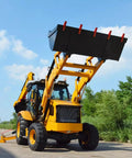 All-Purpose Backhoe Loader With Front Loader And Backhoe Attachments For Easy Digging And Fast Loading LED Lights Workhorse