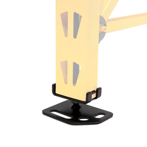 Heavy Duty Adjustable Leveling Mounting Plates For Industrial Storage Racks Durable steel bracket with anchor base in focus.