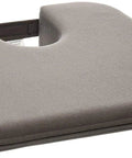 Premium Made In Usa Tush Cush Gel Memory Foam Seat Cushion Charcoal Gray 13x16 inch ergonomic pad for back pain relief.