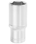 27mm Metric Deep Socket With Thin Wall Design, 6 Point, Knurled Grip For Easy Finger Grab And Automotive Maintenance
