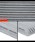 Activated Carbon Cabin Air Filter For Ford Edge Lincoln MKX MKZ MKS CX9 Cars 2.0L 3.5L 3.7L Replacement, close-up details view.