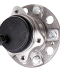 Beefed-Up Rear Wheel Bearing And Hub Assembly With ABS For Hyundai Sonata 2015-2019, 5-lug metal hub close-up view