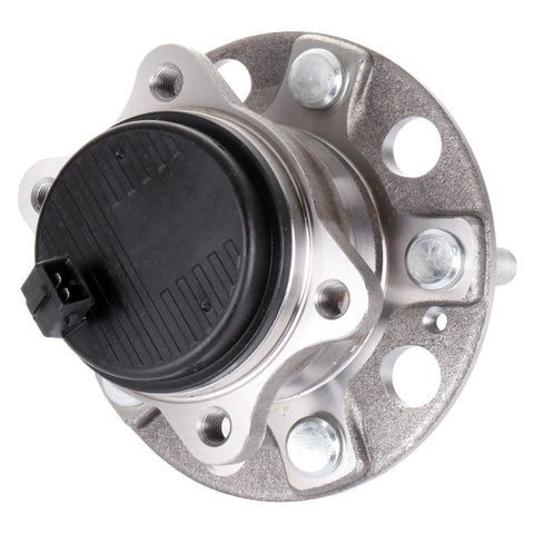 Beefed-Up Rear Wheel Bearing And Hub Assembly With ABS For Hyundai Sonata 2015-2019, 5-lug metal hub close-up view