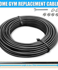 Beefy Pulley Cable Replacement For Home Gym 65.6 Ft Or 98.4 Ft Length 5mm TPU Coated Stainless Steel Wire Rope 1500 Lb Load Rating