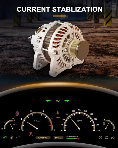 Alternator Replacement for Nissan Juke 1.6L 2012-2017 Plug and Play Direct Fit with dashboard overlay