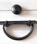 Two And A Half Inch Centers Retro Vibe Dark Antique Bronze Bail Drawer Pull Swing Handle For Vanity Dresser And Cabinet Hardware, 2.5 Inch Centers, Rectangular Plate About 4.1 Inch Long, One Piece
