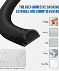 Super Sleek Silicone Wall Cable Track With Side Access Lid For Heavy Duty Wire Clutter Zero Sweat Peel Stick Mount For Living Room Entertainment Center Directly On Drywall Safe Storage curved section with self-adhesive backing