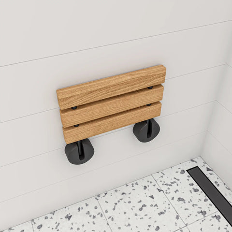 Modern Linear Shower Drain Built Tough With Premium 304 Stainless Steel And A Slick Matte Black Finish That Cleans Up Quick While Making Bathroom Remodels Feel Like A Walk In The Park For Homeowners with wooden bench.