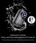 4K Mini Action Camera With EIS Stabilization, waterproof image demonstration, showing durability for vlogging and outdoor adventures.