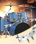 Heavy Duty Drum Clamp Mount With Extension Bar And Quick Release Multi Clamp For Secure Cymbal And Accessory Hooks Rust Resistant Zinc Alloy Build Dual Mount Brackets For Stable Gig Ready Setup on drum kit