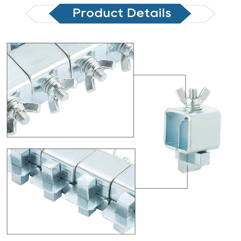 Close-up of Pro Grade Heavy Duty Butt Welding Clamps Set Of Sixteen For Auto Body Panels And Edge To Edge Welding, clamp details