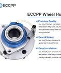 ECCPP wheel hub assembly front view with ABS, OE 513121 fits Chevy Impala, Cadillac Eldorado, Buick, Pontiac, Oldsmobile, 5-lug design.