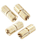 4 Pieces Brass Drum Hinges With 180 Degree Concealed Flush Mount For Cabinets, Jewelry Boxes, And Wood Crafts, shown in detail