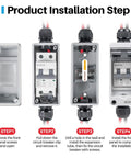 Installation steps for Solar Panel Disconnect Switch 30A 1000V DC PV Breaker With Cable IP65 Outdoor Rated For Home Solar Battery Systems