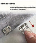 20 Pairs Quick Fix Hem Clips and Reusable Clamps for Pants, Paper and Window Ventilation, Transparent Purple Tops with Sturdy Metal Base