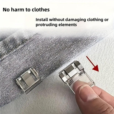 20 Pairs Quick Fix Hem Clips and Reusable Clamps for Pants, Paper and Window Ventilation, Transparent Purple Tops with Sturdy Metal Base