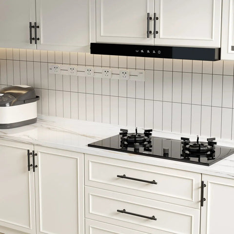 Slick 3 Inch Matte Black Cabinet Pulls 25 Pack For Kitchen Cupboards And Dresser Drawers on white cabinets