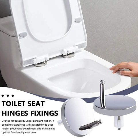Seat Hinge Fix Nuts Kit 2 Pcs Quick Release Bolts Set Replacement Hardware For Universal Bathroom Fittings shown on toilet
