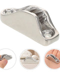 Stainless Steel Rope Cleat For Boats And Kayaks, Quick Grip Clam Cleat With Adjustable Tension, Tough As Nails Marine Hardware For Docking, Yacht Use, And Rope Management on white background