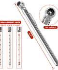 1/4 Inch Air Compressor Fittings Kit With Blow Gun, Tire Gauge And Air Chuck, 20-Piece DIY gauge in three measurement units